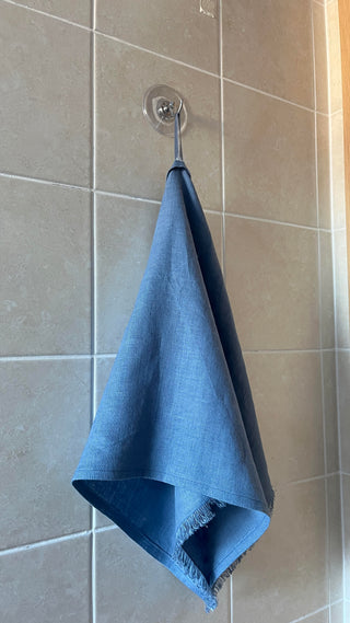 Zils lina dvielis maigai ādas kopšanai