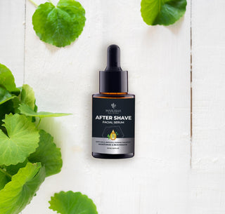 After shave serum and beard oil for man