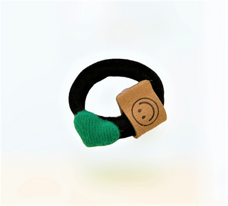 Hair band with Leather Cute smiling face - MARUSHA