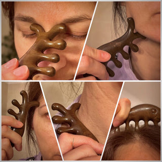 Koka ķemme matu , galvas un ķermeņa masāžai