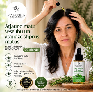 Marusha Rozmarīna eļļa matiem un tās lietošanas ieguvumi 