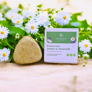 Marusha Šampūnziepes un dabīgs  cietais šampūns matu augšanai ar kumelīti