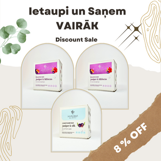 Solid shampoo bar with Hibiscus, Juniper for dark and red hairs - MARUSHA