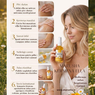 Marusha Mitrinošas ķermeņa eļļas lietošanas veidi