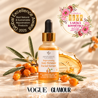 Sejas serums pret grumbām sausai nobriedušai un bālai ādai  ar "Global Excellence Award 2025" balvu