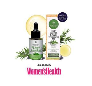 MARUSHA Rozmarīna eļļa matiem un matu augšanai un sausai galvas ādai ar žurnāla logo