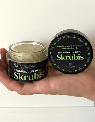 Body, hand and foot sugar scrub with juniper and fucus