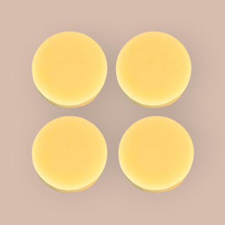 Solid conditioner bars bundle of 4 pieces without packaging in eco friendly and zero waste solution