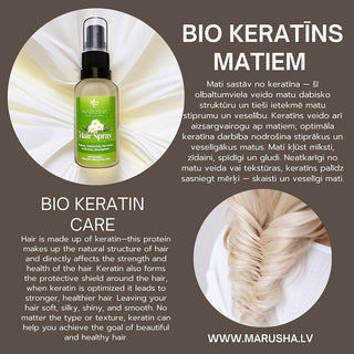 Matu toniks ar rozmarīnu un bio keratīnu un skaidrojums par bio keratīna nozīmi matu kopšanā