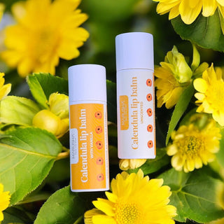 Lūpu balzāms ar bišu vasku un E vitamīnu Kliņģerītes lapiņās