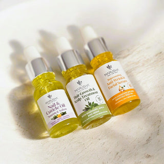 Sejas serums un Nagu un kutikulu eļļa un eļļa matu augšanai