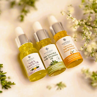 Nagu eļļa Matu augšanas eļļa un Sejas serums pret grumbām vienā komplektā