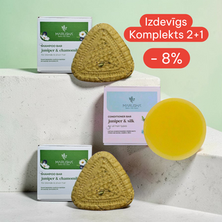 Marusha cietie šampūni un cietie matu kondicionieri komplektā ar izdevīgu atlaidi