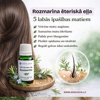 Rozmarīna ēteriskā eļļa matiem un tā piecas labās īpašības