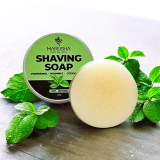 Skūšanās ziepes ar Pantenolu pie piparmētras lapiņām