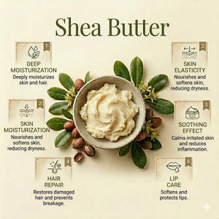 Shea butter rafined and its benefits for skin, lips and hairs